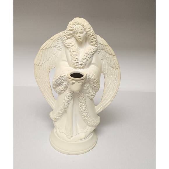 Bisque Ceramic Figurines Angels with Horn Ready To Paint Christmas, Holiday Deco - Picture 8 of 16